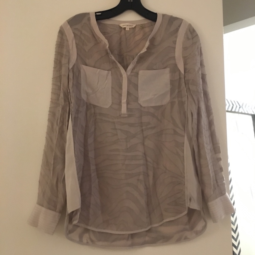 Beautiful Animal Print Top by Rebecca Taylor! Sz 4